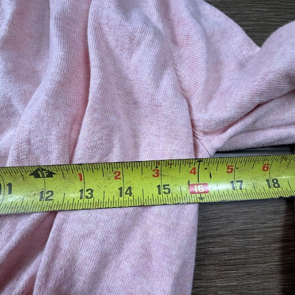 Lululemon Crossover Ribbed Waist Sweater, Heather Dew Pink Sz 6 Fall, Cashmere - Picture 8 of 13